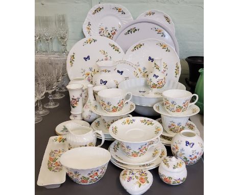 Aynsley Cottage Garden tea ware - comprising tea service, for six, cake plates, serving plates, trinket dishes;&nbsp; etc 