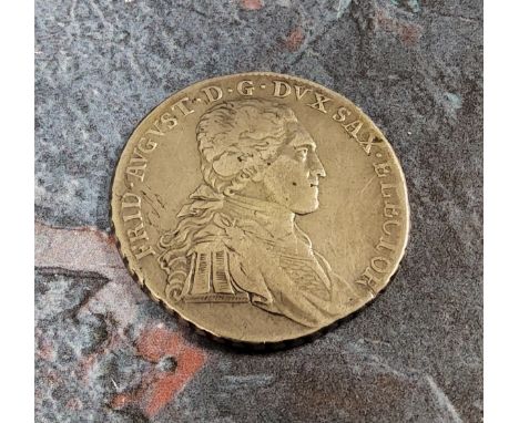 A 1796 Friedrich August III ⅔ Thaler,&nbsp;Germany, SAXONY silver. very fine condition. 