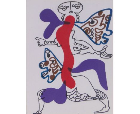 Charles LaPigne,lithograph, Apocalypse, 1974, for surrealist issue XXth Siecle, sheet size 12" x 9.5", framed.