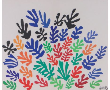 Henri Matisse,lithograph of cutout, Le Gerbe, printed for Verve, Paris 1950s, 13" x 15.5", framed.