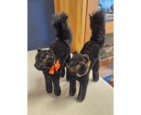 Steiff (possibly as no tags) pair of Black Cats