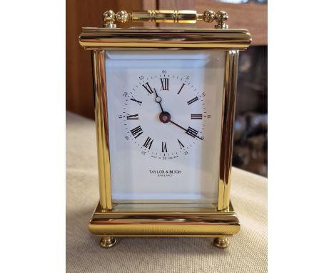 Taylor &amp; Bligh Vintage Carriage Clock - 15cm high inc handle