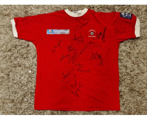 Liverpool Football Club (Masters) Signed John Aldridge Charity Shirt - inc Ian Rush, Ian St John, John Wark, lots of other si