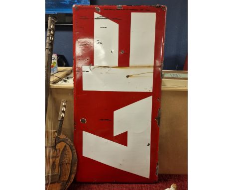 Japanese Enamel Advertising Sign - Muhi Insect Cream - 90x45cm