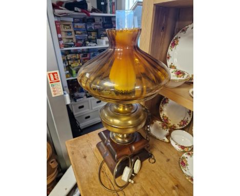 Vintqge Converted Oil Lamp