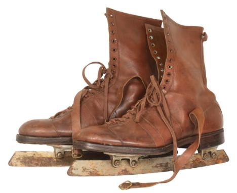 Polar Exploration Interest - a pair of c1900s Harrods ice skates by repute once owned by Wilfred Montague Bruce of Scott's Br