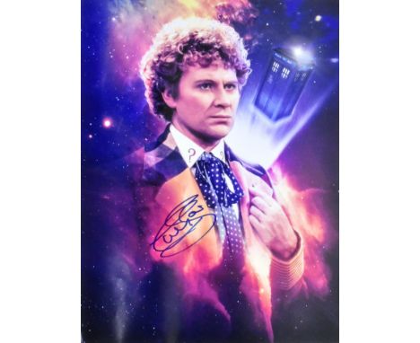 Doctor Who - Colin Baker (Sixth Doctor) autographed large 16x12" photograph from Dr Who. Signed by the actor in blue ink to a