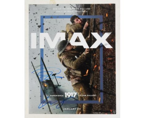 1917 (2020) WWI First World War movie - an impressive 11x14" dual signed photograph poster from the movie signed by both lead