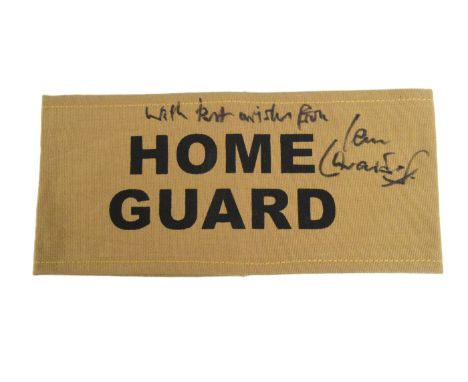 Dad's Army (BBC Sitcom 1968-1977) - an autographed replica WWII Second World War ' Home Guard ' uniform armband, identical to