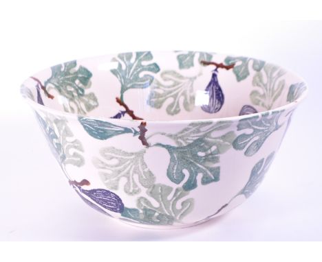 Emma Bridgwater - A late 20th century circa 1980s ceramic mixing / salad centrepiece bowl. Hand painted with fruiting branche