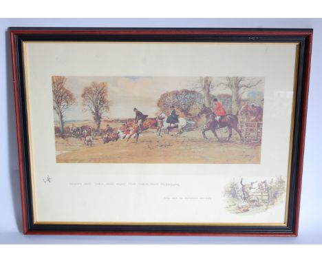 Charles "Snaffles" Johnson Payne, (1874-1967), *Facsimile Prints*&nbsp;Happy are they who hunt for their own pleasure, colour