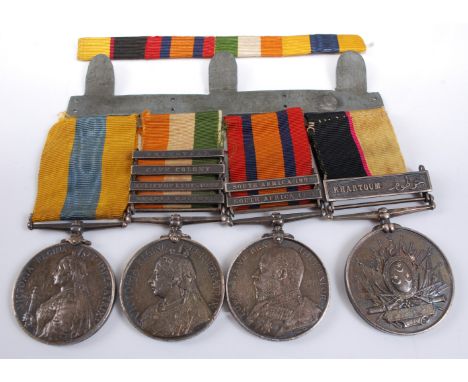 A Victorian campaign group of four medals to include Queen's Sudan (1896-97), naming 3106. A / CPL. J. PRATT. 2/R. BDE., Quee