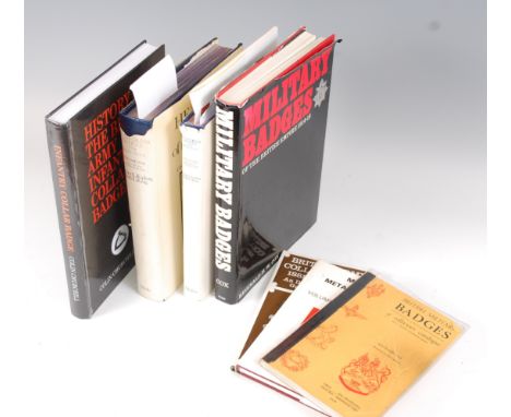 A small collection of military reference books, to include Arthur L. Kipling and Hugh L. King, Head-Dress Badges of the Briti