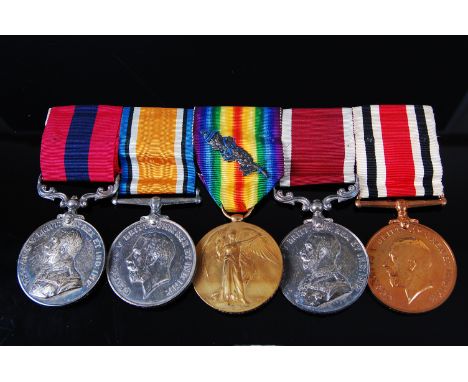 A George V Distinguished Conduct Medal group of five to include D.C.M. naming 12560 C. SJT. A. KERRY. R. FUS., British War, V