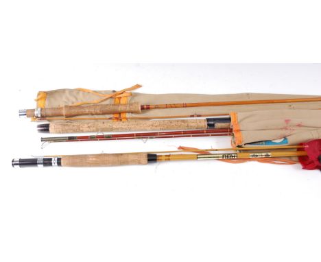 An Edgar Sealey The General Practitioner 9' two piece split cane fly rod in bag, together with an Edgar Sealey Black Arrow sp