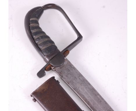 A George III Flank Company Officer's sword, the 70cm curved blade stamped R to the back edge for J.J. Runkel, having steel st