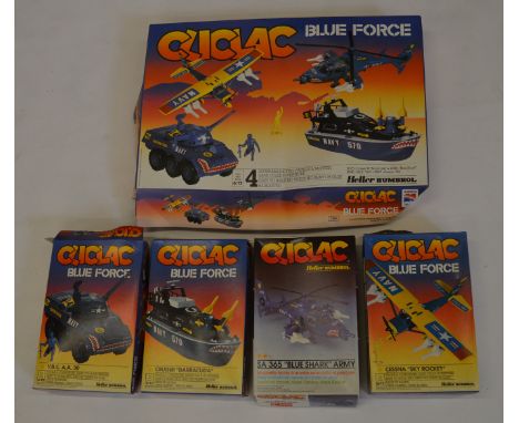 5x Heller Humbrol Cliclac model kits&nbsp;(Contents not checked for completeness)