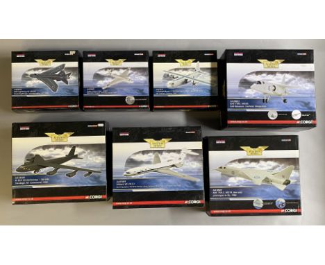 7 Corgi Aviation Archive model aircraft: AA32313, AA39401, AA31311, AA38603, US33508, AA37001, AA38601. All boxed.#