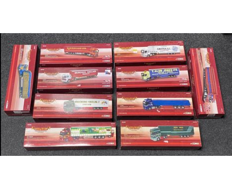 10x Corgi 1:50 scale Haulers of Renown commercial vehicle models including Limited Edition examples, all boxed.