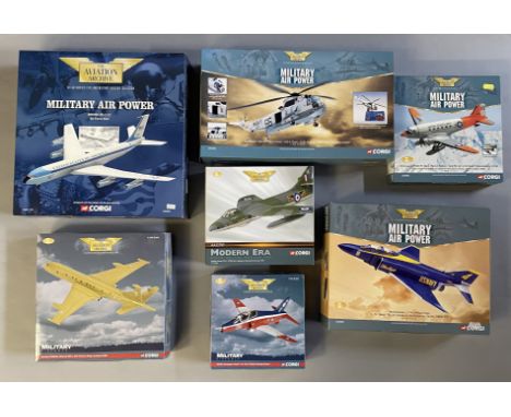 7 Corgi Aviation Archive models: AA32901, AA3402, AA30002, AA35601, AA32707, AA36002, AA33203. All boxed.