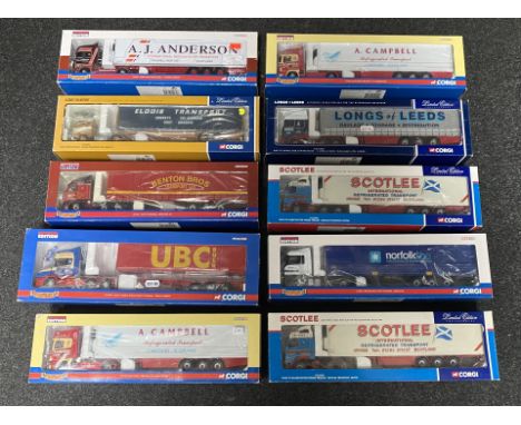 10x Corgi 1:50 scale Commercial vehicle models including Limited Edition examples, all boxed.