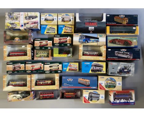 30 assorted Corgi diecast models together with a Claytown Collection Titanic model, a Schylling SUNBEAM 1000 model and a Cita