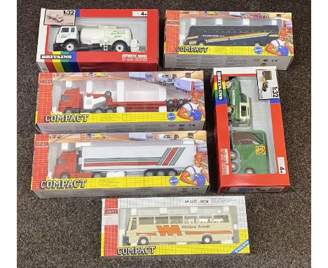 4x Joal Compact 1:50 scale models together with 2x Britains 1:32 scale Authentic Models, all boxed (6)