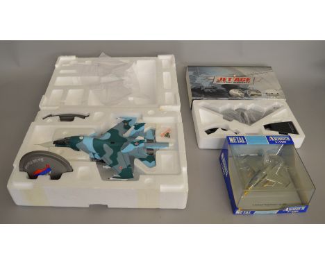 3x Aeroplane models including 1:100 scale Collection Armour and a Jet Age Military Aircraft example, all boxed.