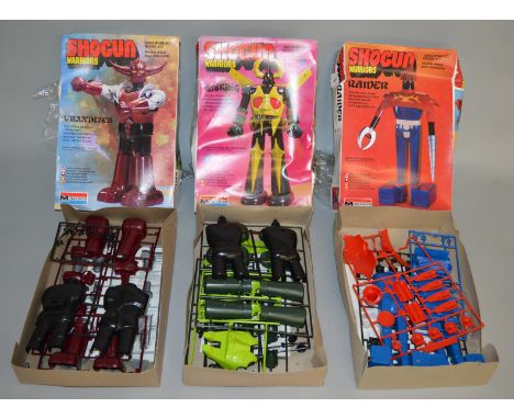 3x Vintage Monogram Shogun Warriors model kits.&nbsp;(Contents not checked for completeness)