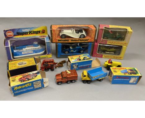 5x Vintage Matchbox Models of Yesteryear models together with a Superkings K-22 Hovercraft and 3x Superfast models, all boxed