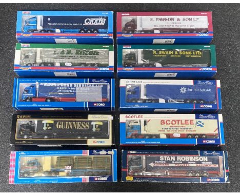 10x Corgi 1:50 scale Commercial vehicle models including Limited Edition examples, all boxed.