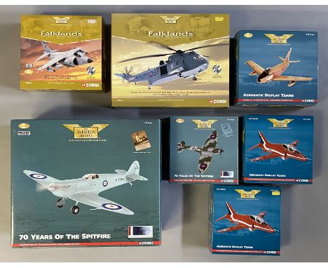 7 Corgi Aviation Archive model aircraft: AA2406, AA33401, AA35806, AA33908, AA31925, 2x AA36001. All boxed.