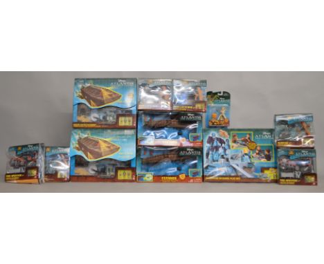 12x Mattel Disney's Atlantis figures and vehicle sets, all boxed/ carded.