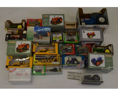 An excellent selection of Tractor and Farm related diecast models, by various makers, including Britains, Siku and Universal 