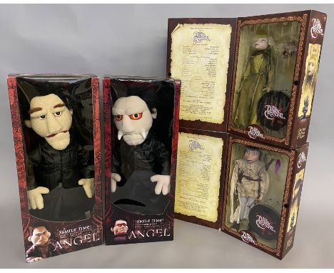2x Sideshow Toys 12" The Dark Crystals figures together with 2x Smile Time Angel Puppet Replicas, all boxed. (4)