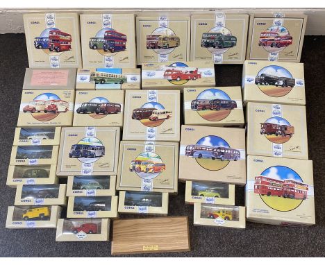29x Corgi Classics models including sets, Morris Minor Convertible Collection models with display base etc. All boxed.