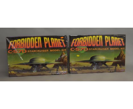 2x Polar Lights C-57D Starcruiser model kits, both appear sealed.