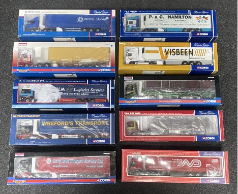 10x Corgi 1:50 scale Commercial vehicle models including Limited Edition examples, all boxed.