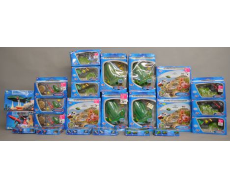 24x Bandai Thunderbirds play sets, vehicles and model kits, all boxed.