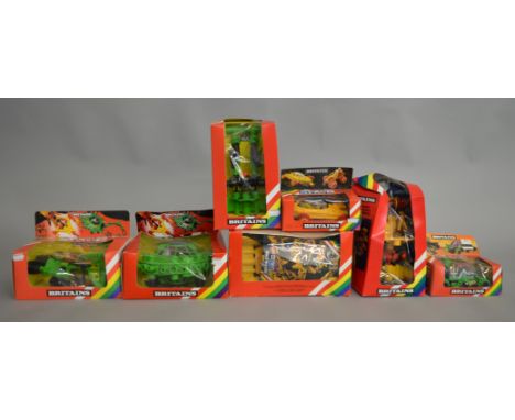 7x vintage Britains Space plastic vehicles and models, all boxed.