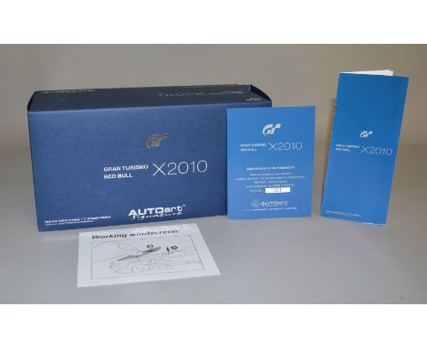 AutoArt Signature Gran Turismo Red Bull X 2010 S. Vettel 1:18 scale, boxed with certificate.