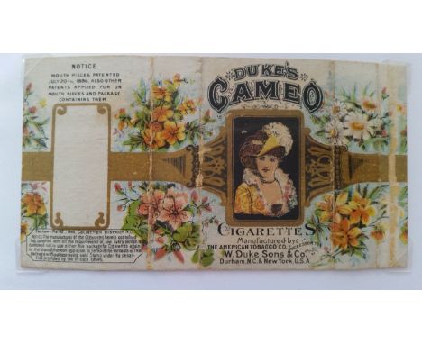 CIGARETTE PACKETS, USA selection, inc. mainly flattened packets; Virginia Brights, Eve, Cameo, Motor, Hiloco, New York, Sover