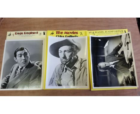 CINEMA, actors, original portrait stills, inc. Basil Radford, Chris Rafferty, Rags Ragland, Basil Rathbone (two different), T