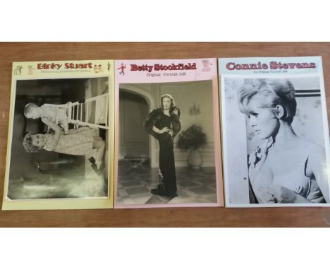 CINEMA, actresses, original portrait stills, inc. Anna Sten, Connie Stevens, Betty Stockfield (two different), Binky Stuart, 