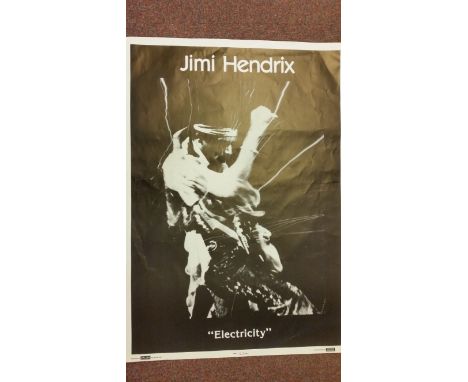 POP MUSIC, poster, Jimi Hendrix 'Electricity', by Nona Hatay, pub. by Splash, 1990, 25 x 35, EX
