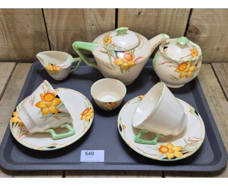 Art deco Crown Ducal art deco tea for two set. 