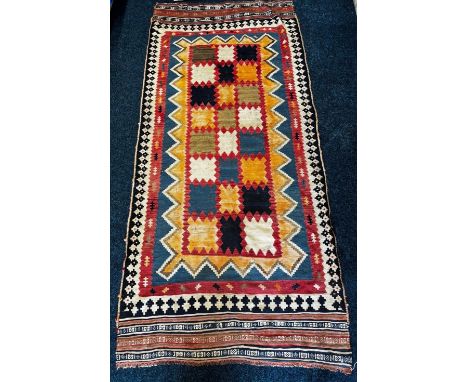 Vintage Kilim hand knotted rug. 270x117cm. 