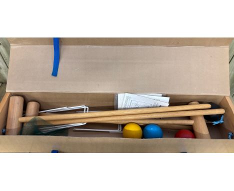 Vintage Croquet set in fitted box. 