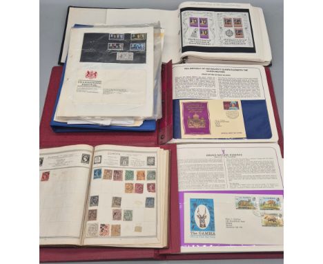 Collection of Five Stamps &amp; first day covers; World stamps, British Commonwealth first day cover albums, 25th Anniversary