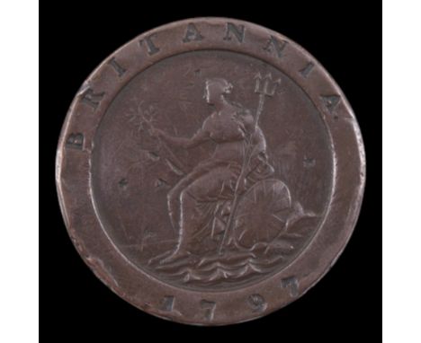 A 1797 "cartwheel" twopence coin